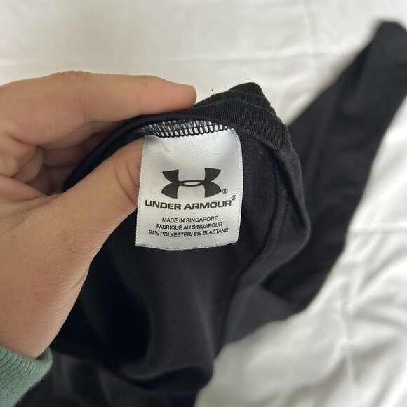 Under Armour Mens Large L Black Quarter Zip 1/4 Pullover Long Sleeve Athletic - Picture 5 of 6